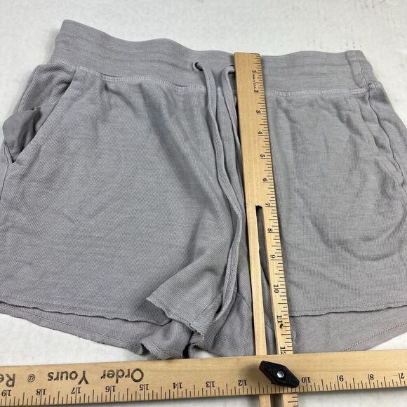 Splendid Jersey Knit Shorts Gray Lounge Drawstring Pockets Stretchy Casual SMALL - Picture 4 of 10
